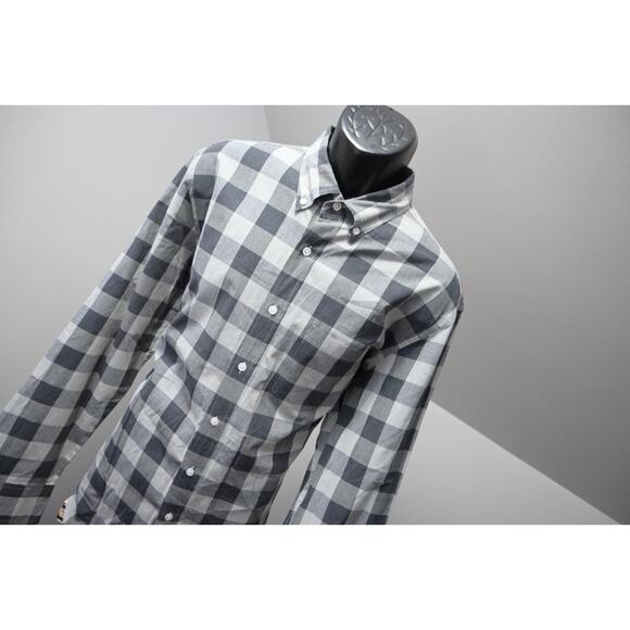 J Crew Dress Shirt Classic Fit Plaid Button Up Flex Washed Mens Sz Large - Picture 4 of 9